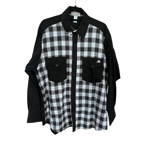 Kelly Clark Rodeo Weaponry Vintage Plaid Button Down Size Large Cotton Cowboy